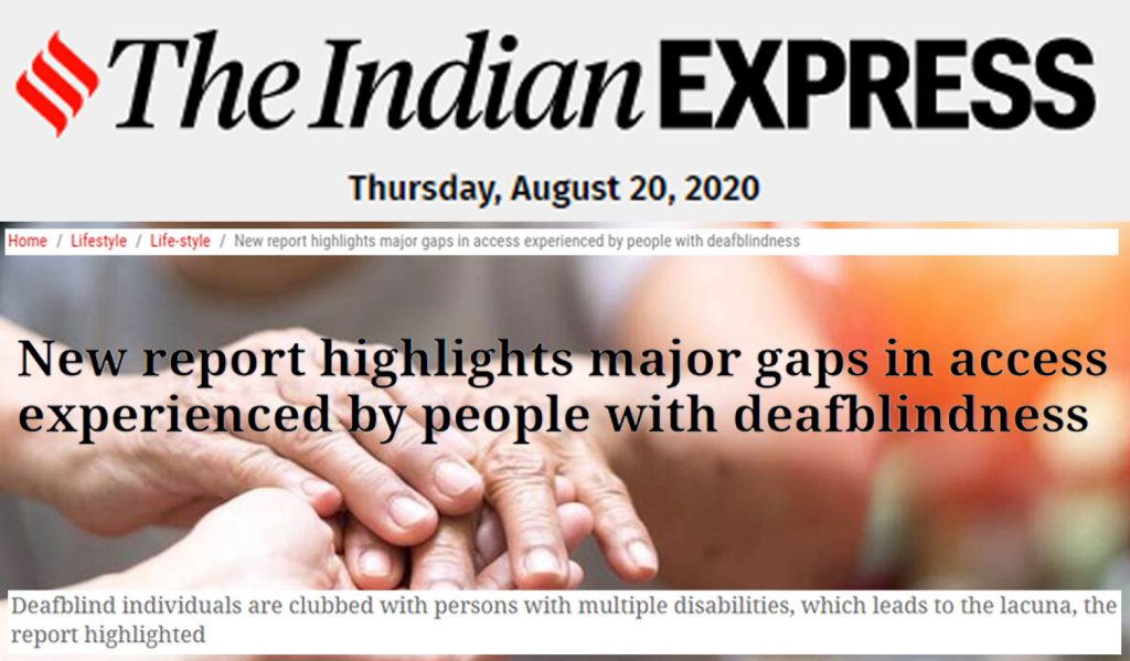 New report highlights major gaps in access experienced by people with deafblindness, The Indian Express